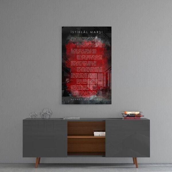 İstiklal Marşı Cam Tablo