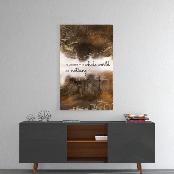 Bukowski Sözler Cam Tablo