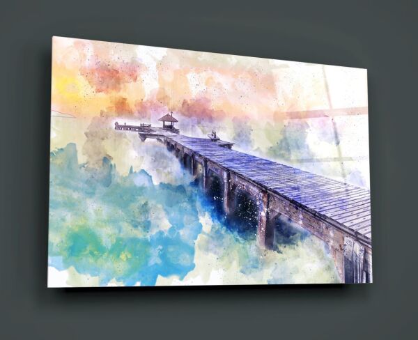 İllüstrasyon Rıhtım Cam Tablo