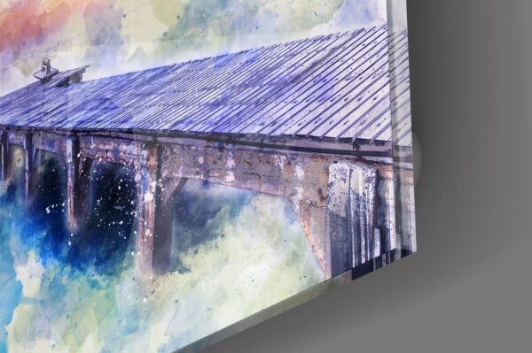 İllüstrasyon Rıhtım Cam Tablo