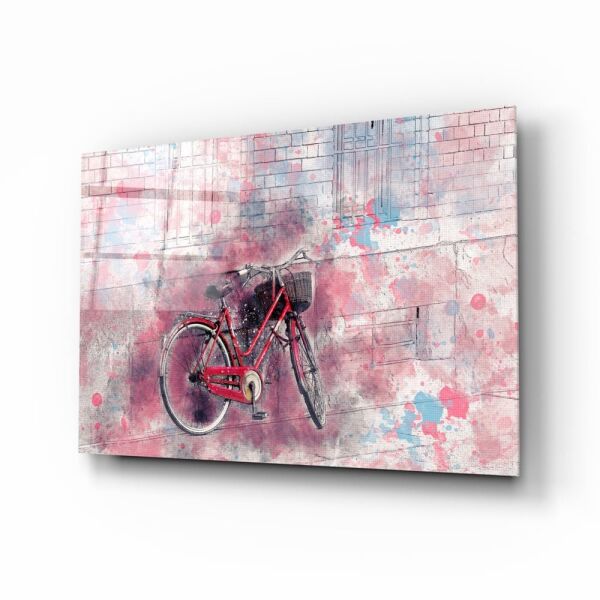 İllüstrasyon Bisiklet Cam Tablo