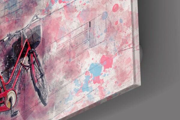 İllüstrasyon Bisiklet Cam Tablo