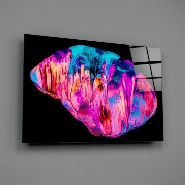 Soyut Pembe Cam Tablo