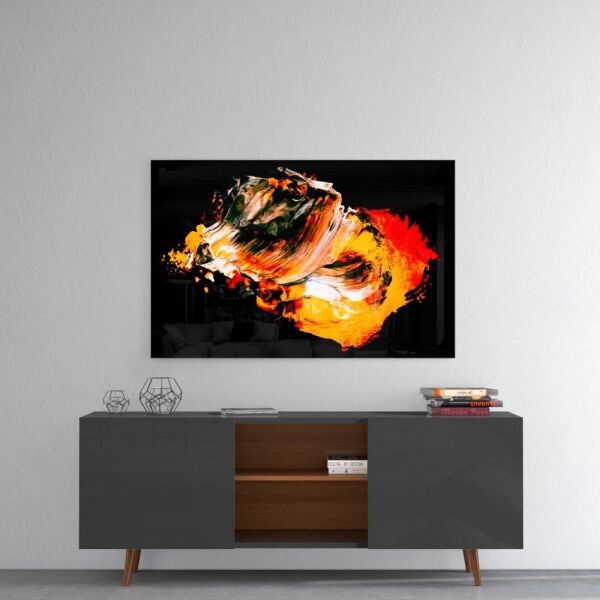 Sarının Cazibesi Cam Tablo