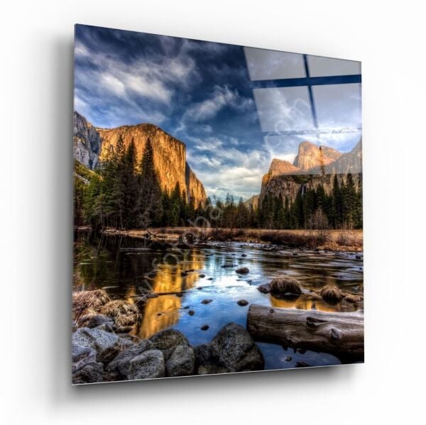 Göl Kenarı Cam Tablo No:1005