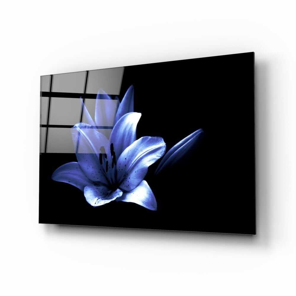 Mor Çiçek Cam Tablo