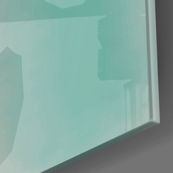 Soyut Şekiller Cam Tablo