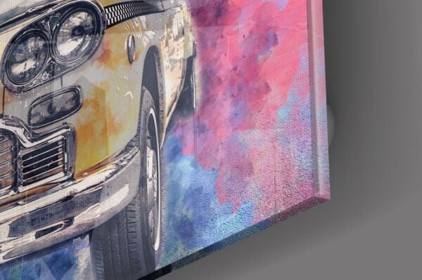 İllüstrasyon Taksi Cam Tablo