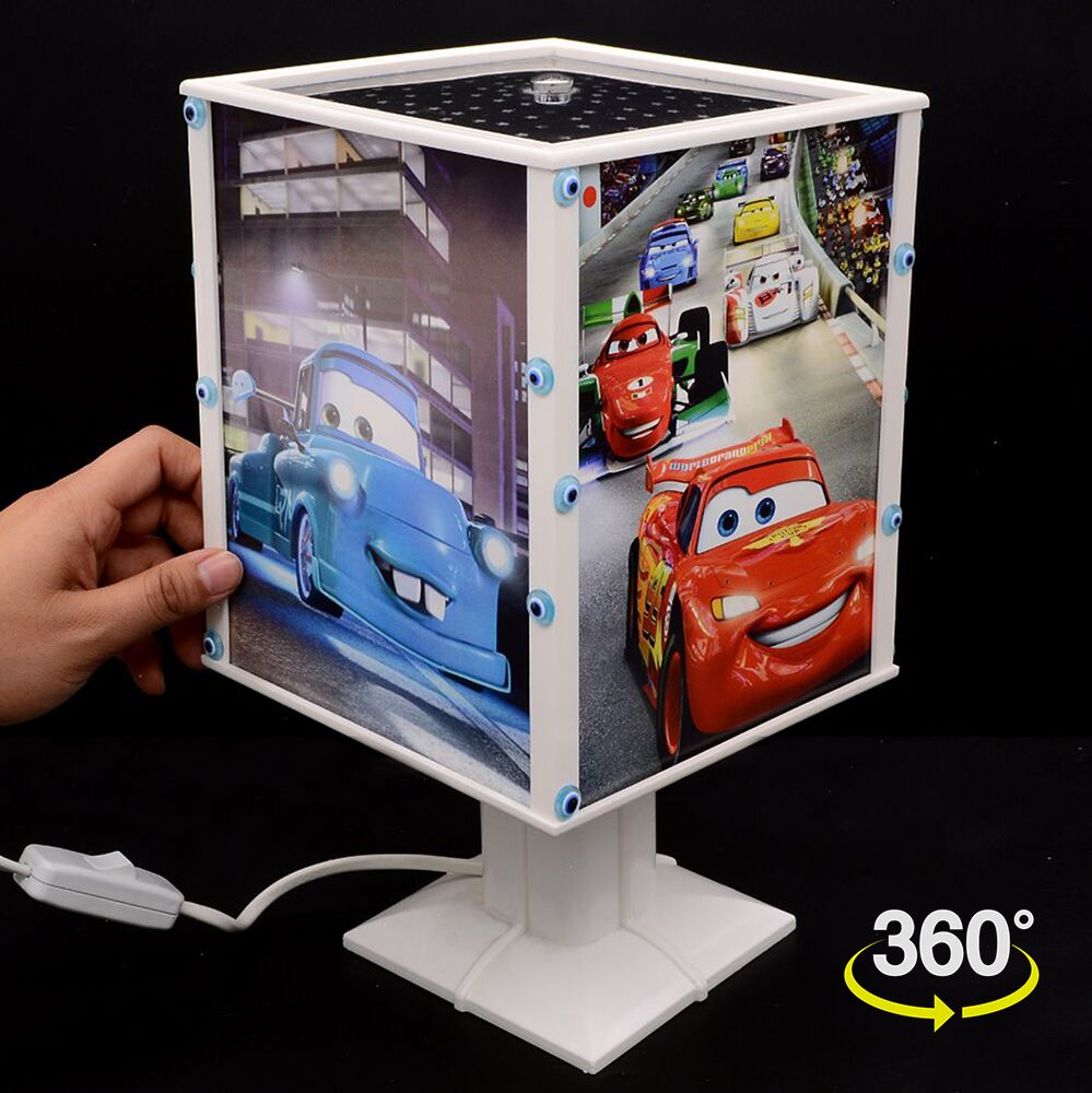 Mavi Nazar Boncuklu Fotoğraflı Dönen Abajur