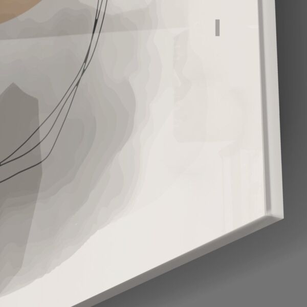 Soyut Şekiller Cam Tablo