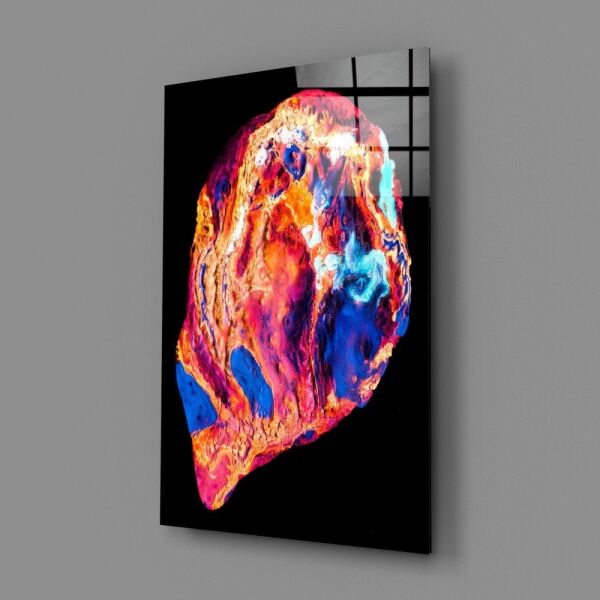 Renkli Lavlar Cam Tablo