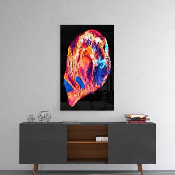 Renkli Lavlar Cam Tablo