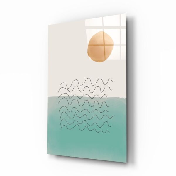 Soyut Şekiller Cam Tablo