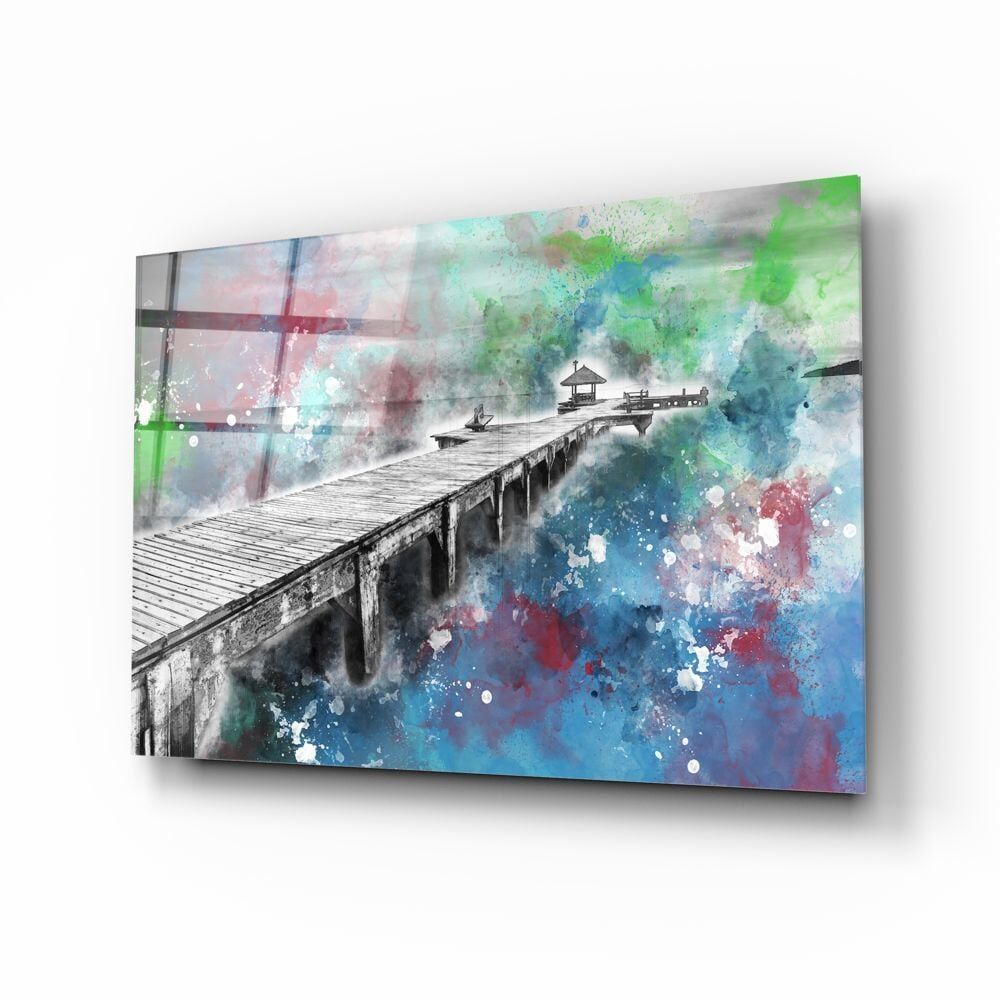 İllüstrasyon Rıhtım Cam Tablo