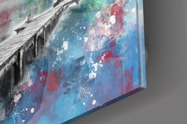 İllüstrasyon Rıhtım Cam Tablo