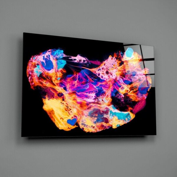 Renklerin Ahengi Cam Tablo