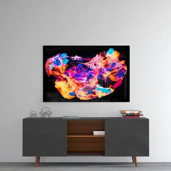 Renklerin Ahengi Cam Tablo