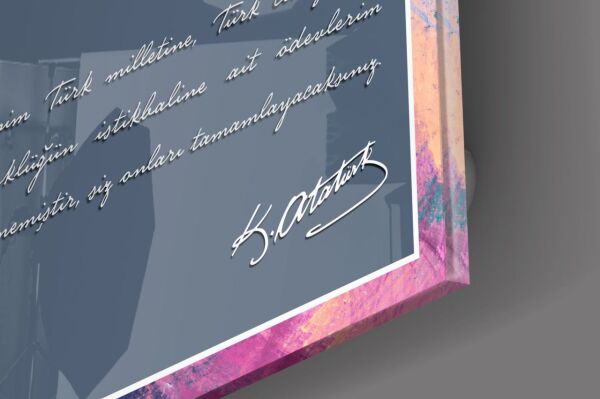 Gök Atlası Atatürk Cam Tablo