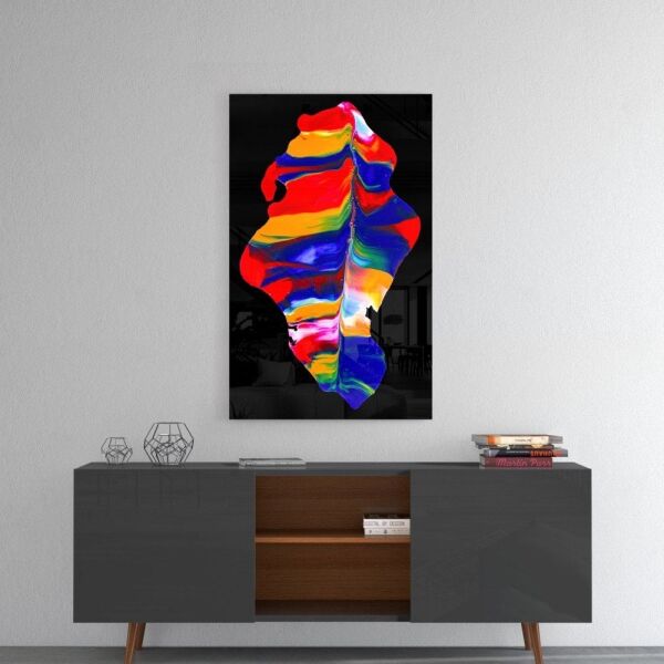 Renkli Süzülüş Cam Tablo