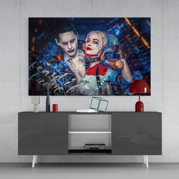 Harley Quinn ve Joker Cam Tablo No:6070