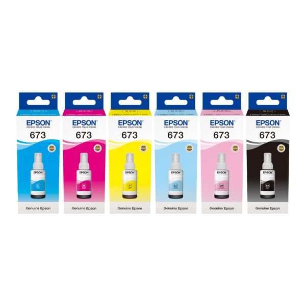 Epson T673 Cyan (Mavi) Mürekkep Kartuş 70 ml