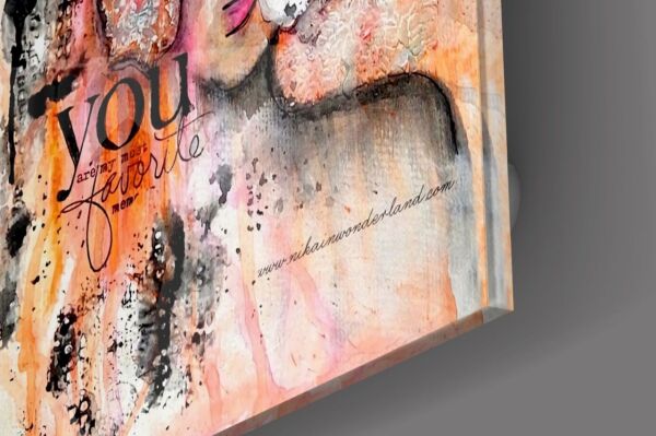 Soyut Kadın Cam Tablo