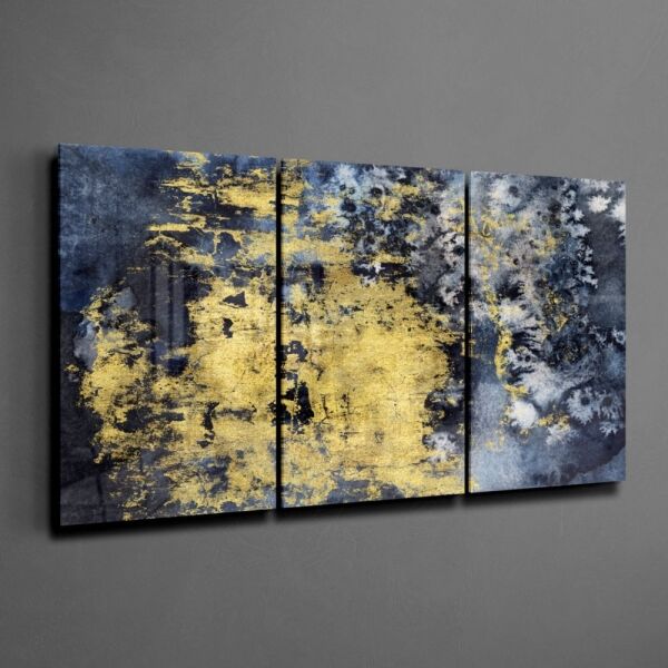 Altın Lekesi Mega Cam Tablo