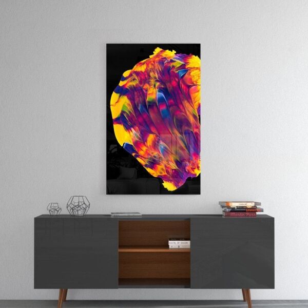 Renklerin Dansı Cam Tablo
