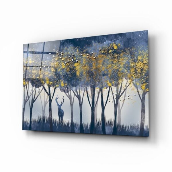 Yalnız Geyik Cam Tablo