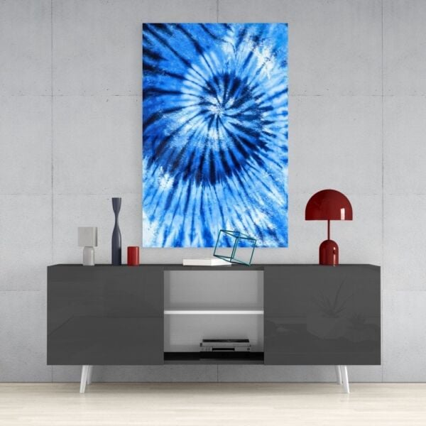 Mavi Mozaik Cam Tablo