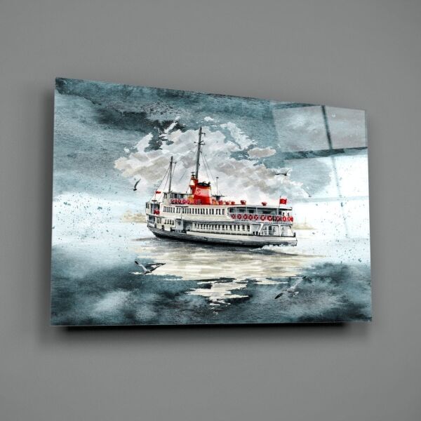 Vapur Turkuaz Cam Tablo