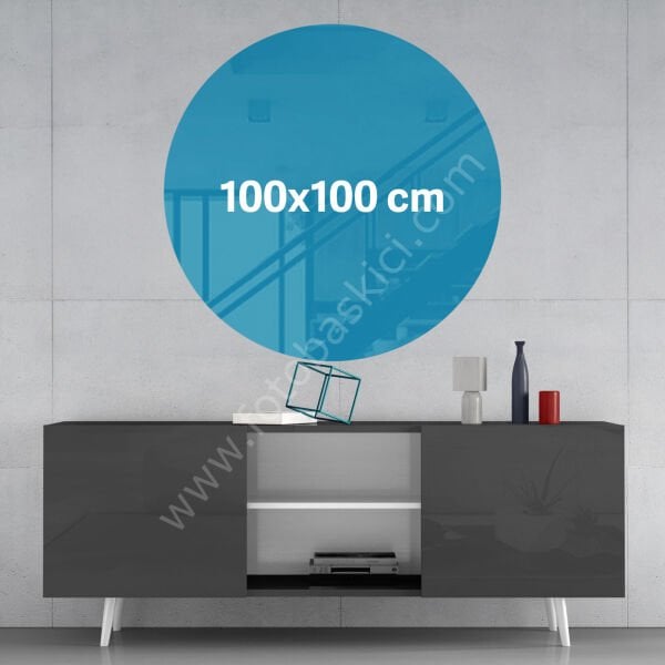 Kişiye Özel Cam Tablo 100x100 cm (Yuvarlak)