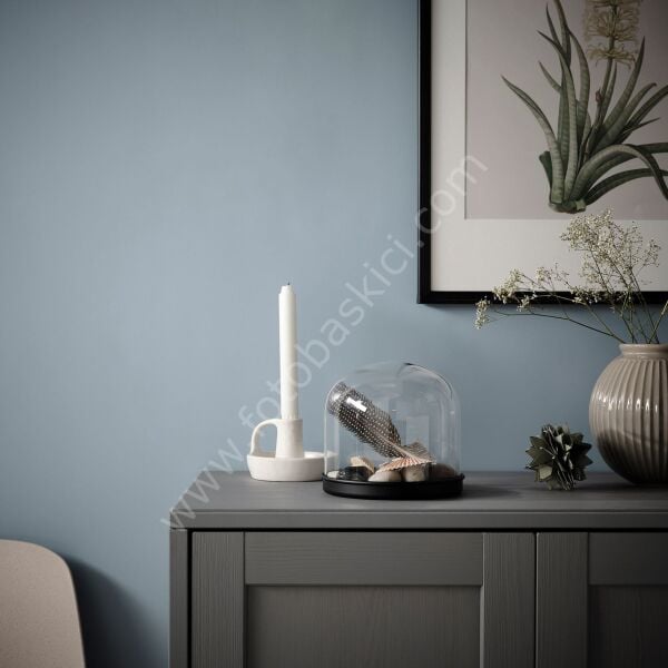 Siyah Altlıklı Cam Fanus 18x16 cm