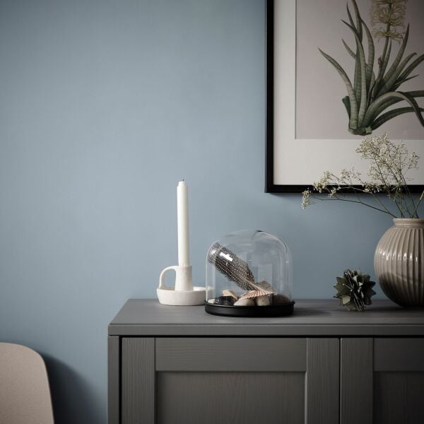 Siyah Altlıklı Cam Fanus 18x16 cm