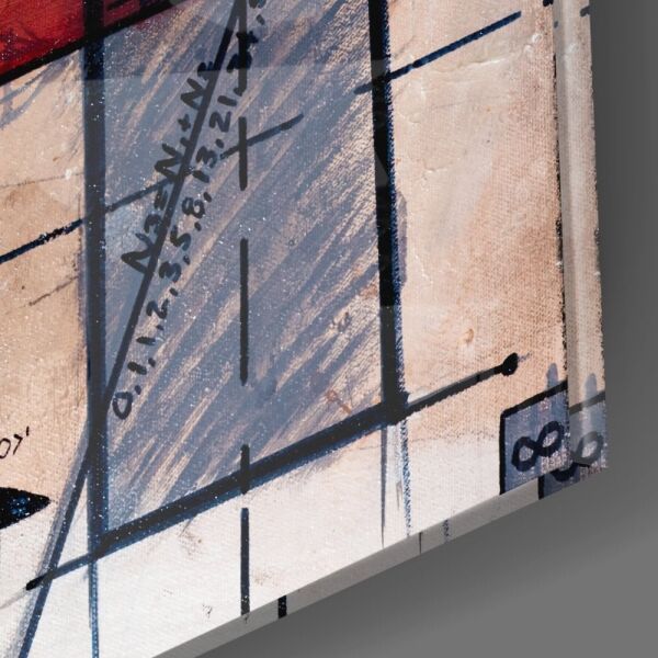 Anlamlı Çizgiler Cam Tablo