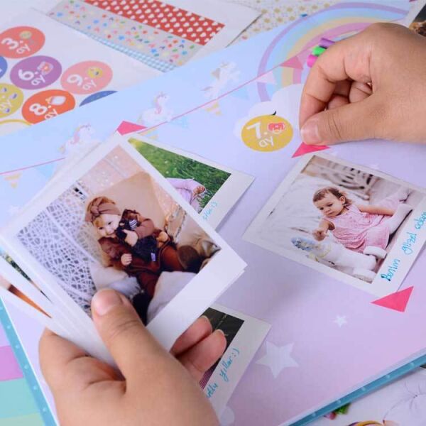 Unisex Bebek Anı Defteri Seti Büyük Boy 30x30 cm