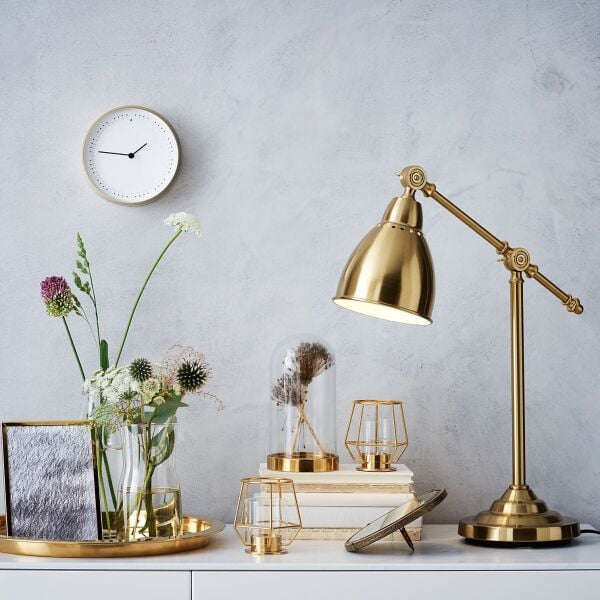 Gold Altlıklı Cam Fanus 10x19 cm