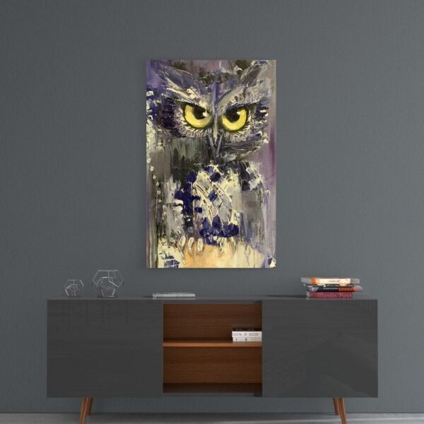 Baykuş Cam Tablo No:5081