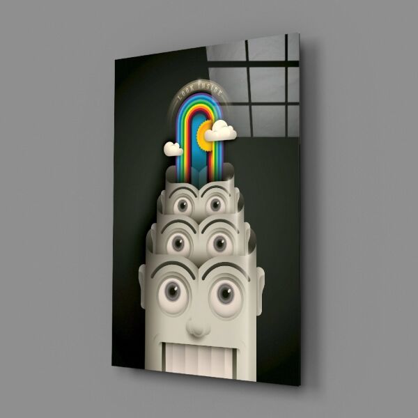 Gökkuşağı Makinesi Cam Tablo