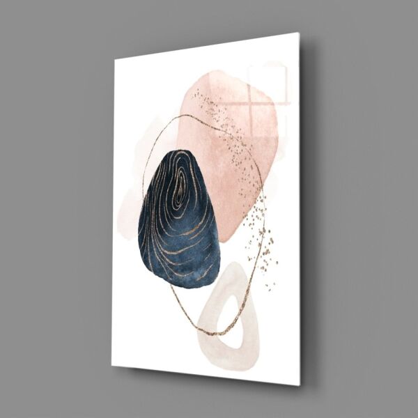 Soyut Şekiller Cam Tablo