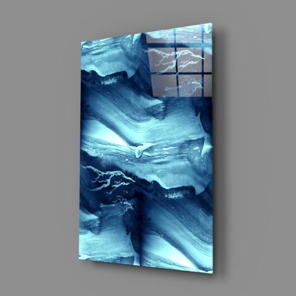 Mavi Huzur Cam Tablo