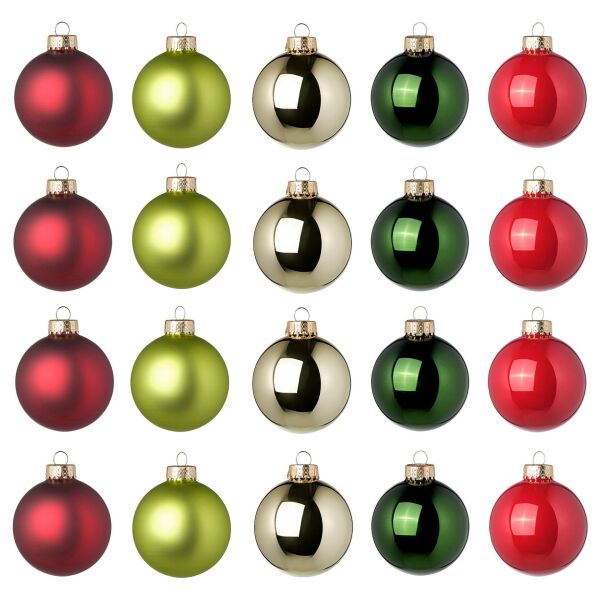 Ağaç Süsü Karışık Renkler 6 cm 20 Adet