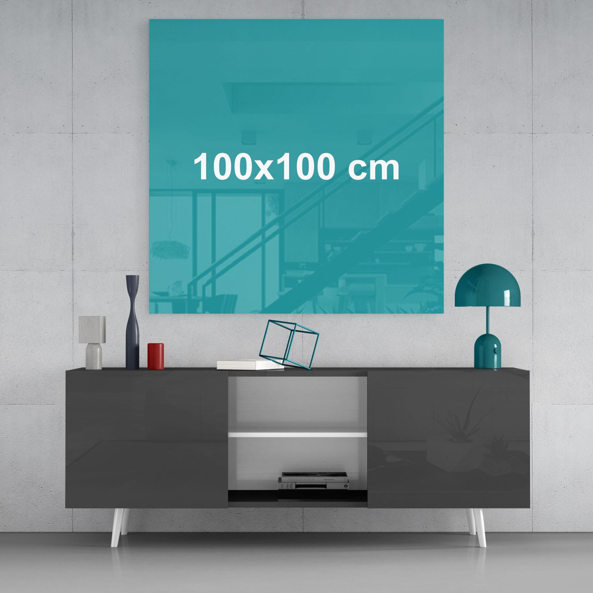 Kişiye Özel Cam Tablo 100x100 cm (Kare)