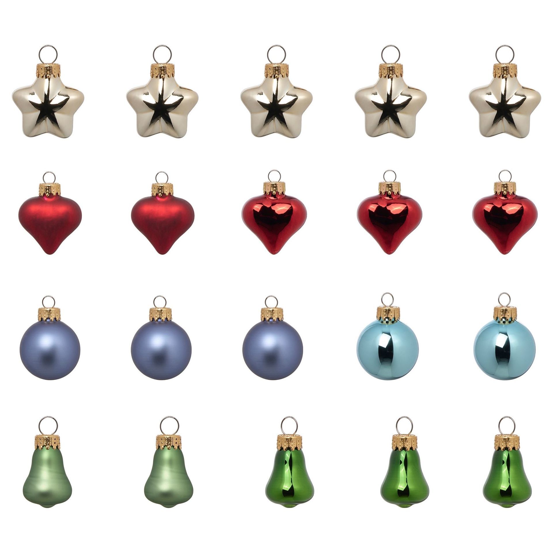 Ağaç Süsü Karışık Renkler ve Şekiller 20 Adet