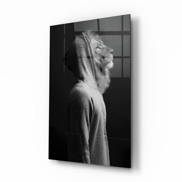 Aslan Kafa Cam Tablo