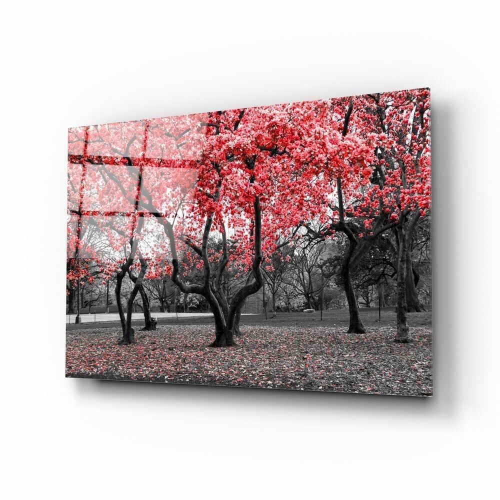 Kızıl Ağaç Cam Tablo No:1038