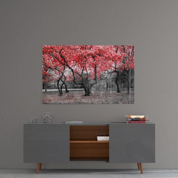 Kızıl Ağaç Cam Tablo No:1038