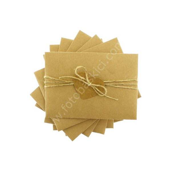 Kraft Kalpli ve İpli Kraft Zarf 10,5x15,5 cm