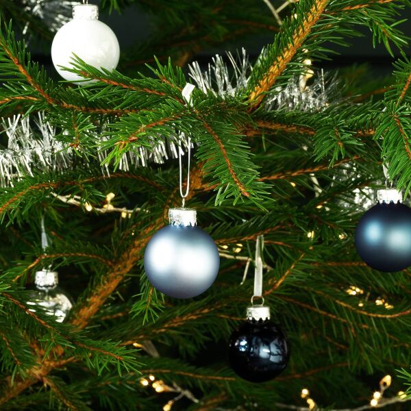 Ağaç Süsü Mavi-Lame 3,5 cm 25 Adet