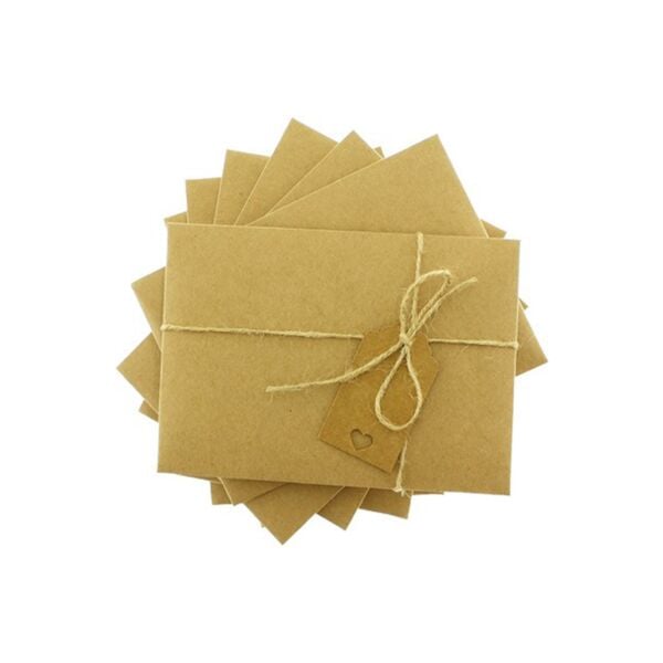 Kraft Etiketli ve İpli Kraft Zarf 10,5x15,5 cm